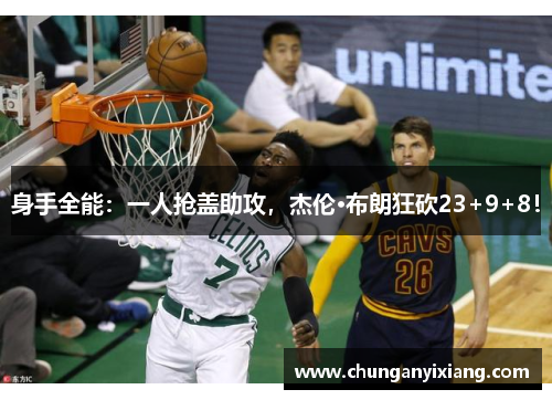 身手全能：一人抢盖助攻，杰伦·布朗狂砍23+9+8！